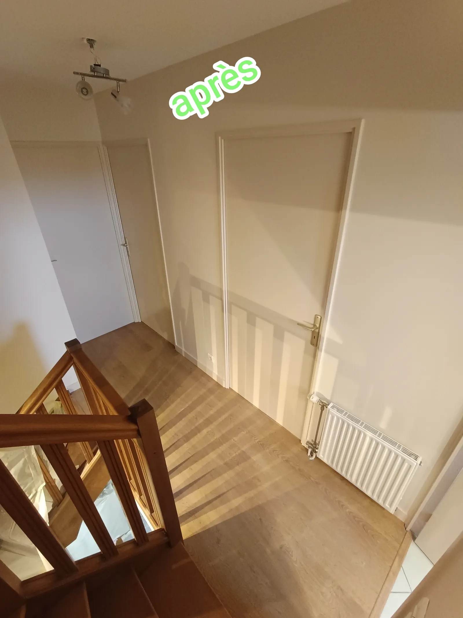 Après peinture intérieure haut de gamme et pose parquet stratifié chêne clair — maison Eure 27